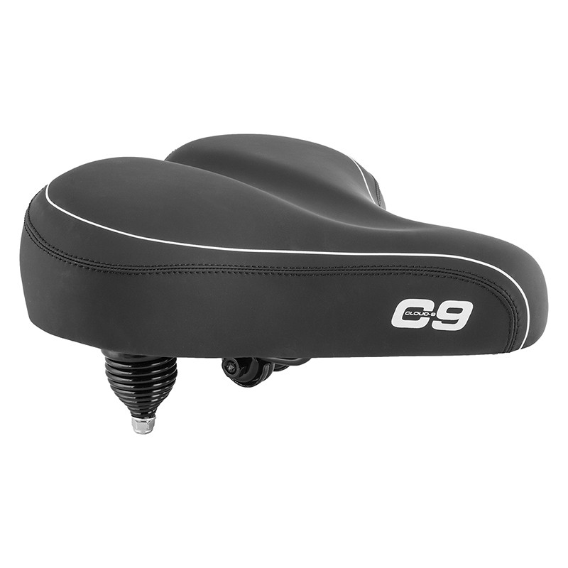 Chopper bicycle seat with backrest clearance