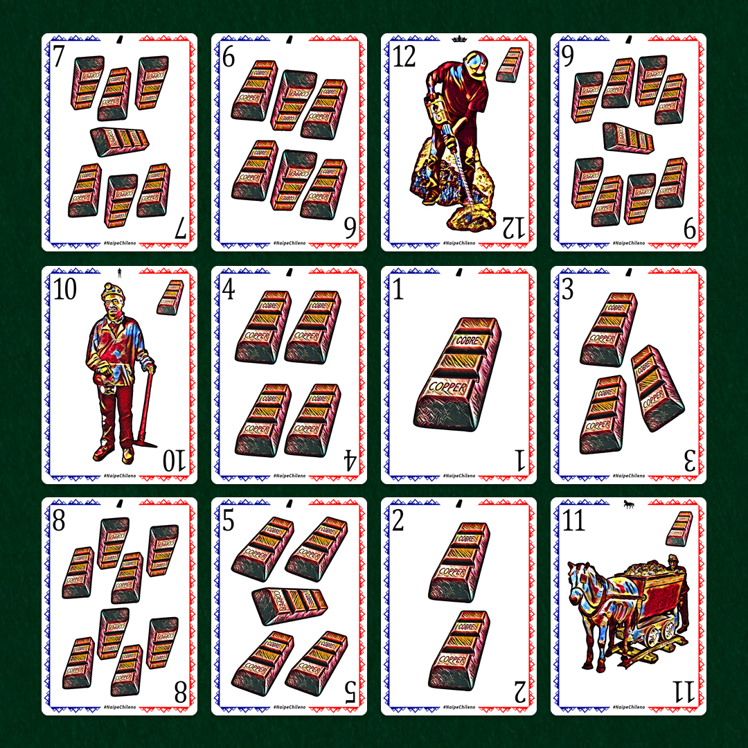 Naipe Chileno | Cartas de Cobre