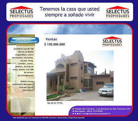 Sitio web básico Selectus Propiedades