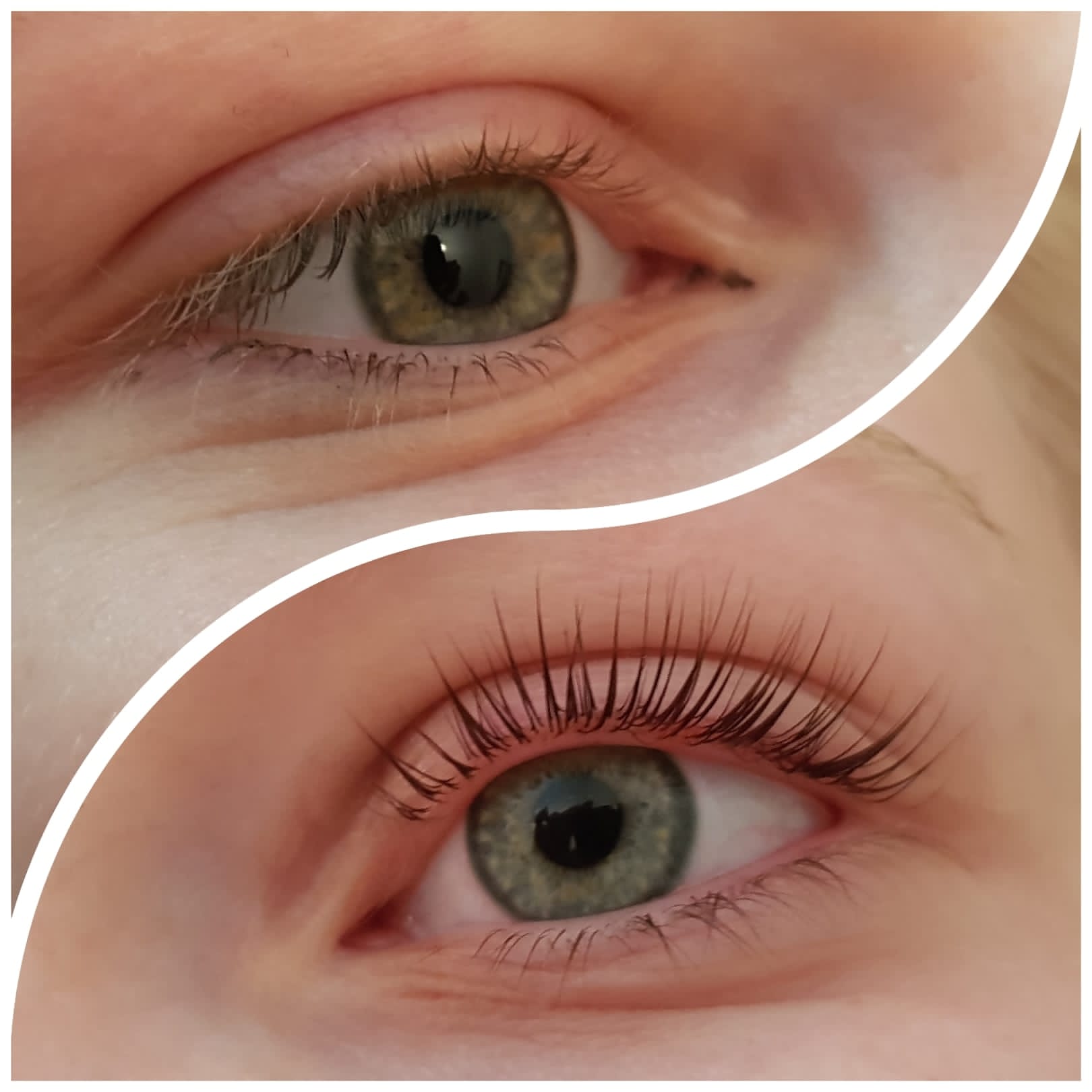Wimpernlifting vor und nach der Behandlung! Wimpernverlängerung / Wimpernverdichtung vor und