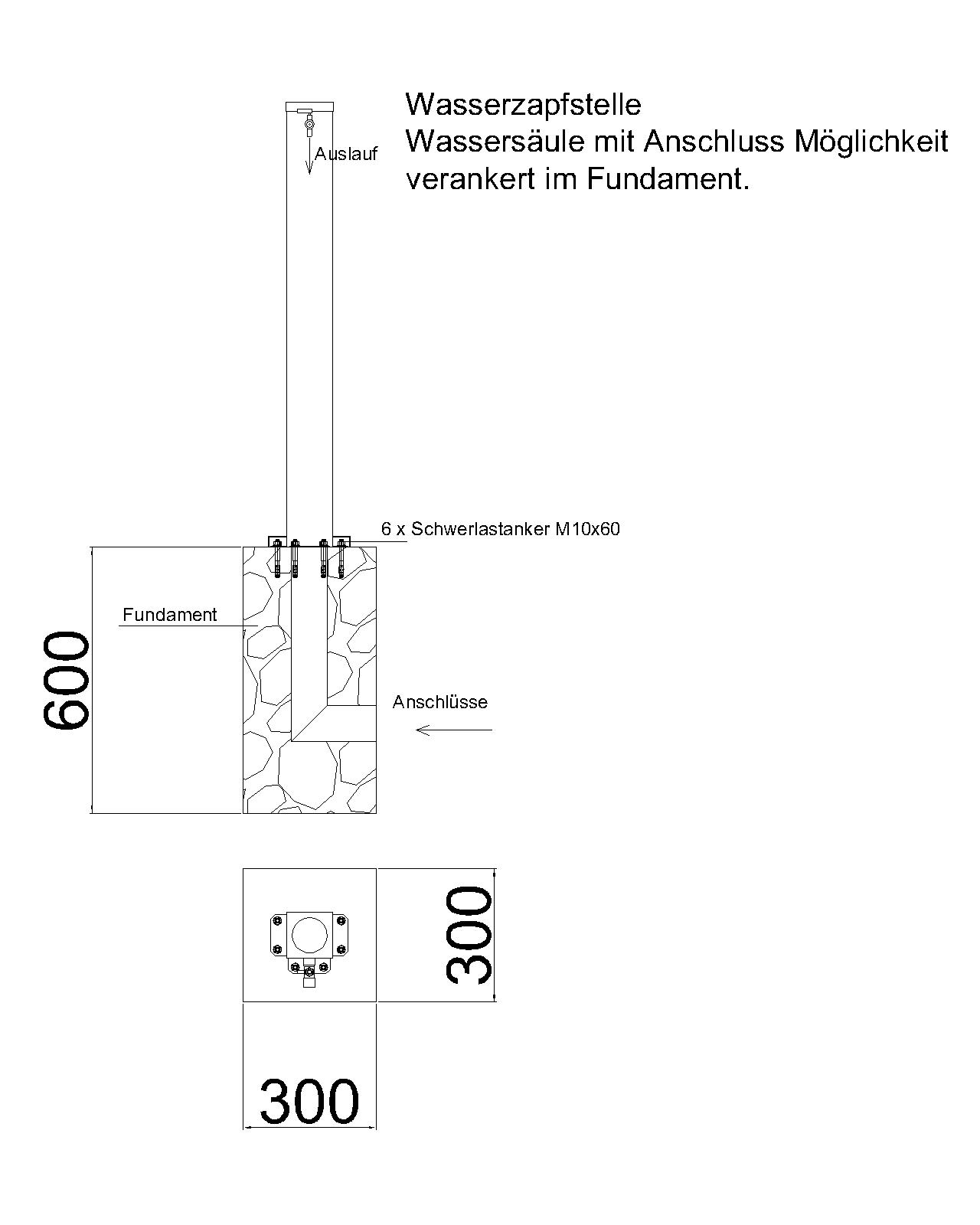 Wasserzapfsaule In Edelstahl Mit 1 2 Zoll Wasserhahn