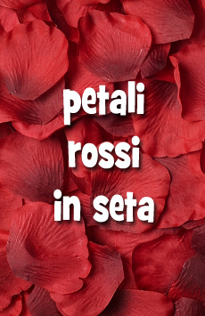 petali rossi in seta 