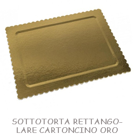 SOTTOTORTA RETTANGOLARE CARTONCINO ORO