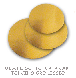 DISCHI SOTTOTORTA CARTONCINO ORO LISCIO