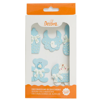 decorazioni di zucchero baby azzurro € 5,50