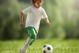 Fußballspielender Junge - Fallbeispiel: Bettnässen bei Schulkind - Heilpraktiker Regensburg