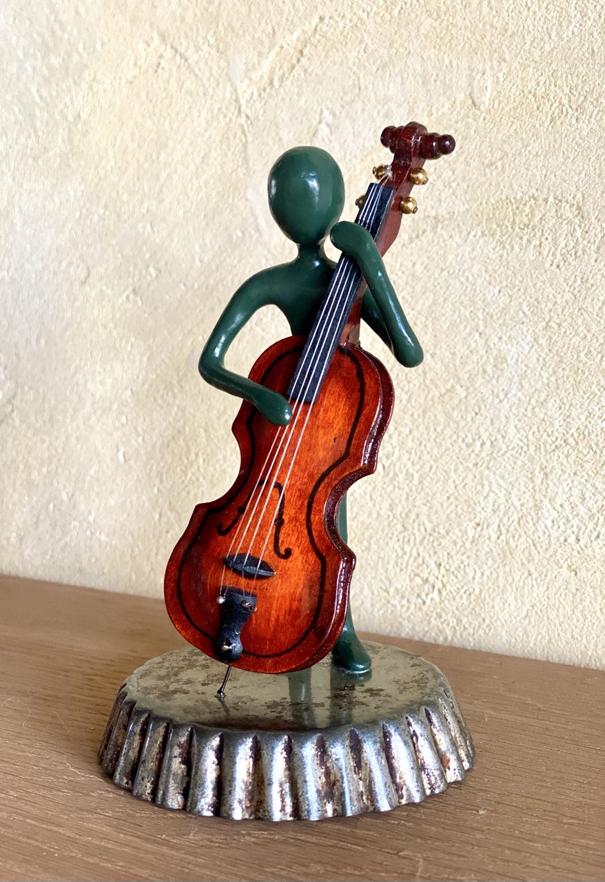 Mini-Contrebassiste - H14 x B8 x T8 cm (verkauft)