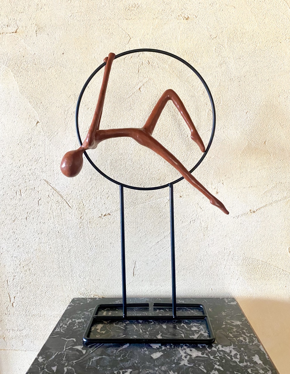 Acrobate au cerceau - H50 x B30 x T13 cm (verkauft)