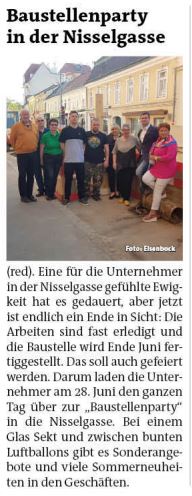 Artikel in Wiener Bezirkszeitung