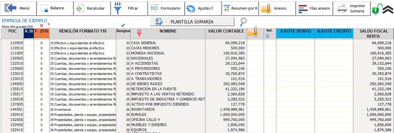 Plantilla Sumaria