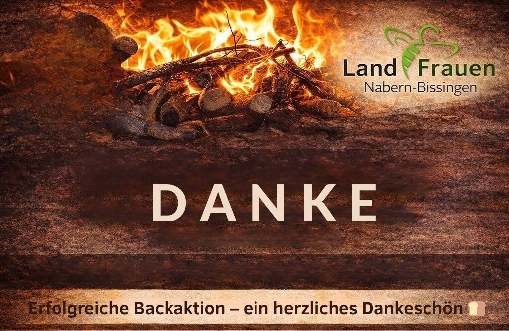 Danke für gelungene Backaktion