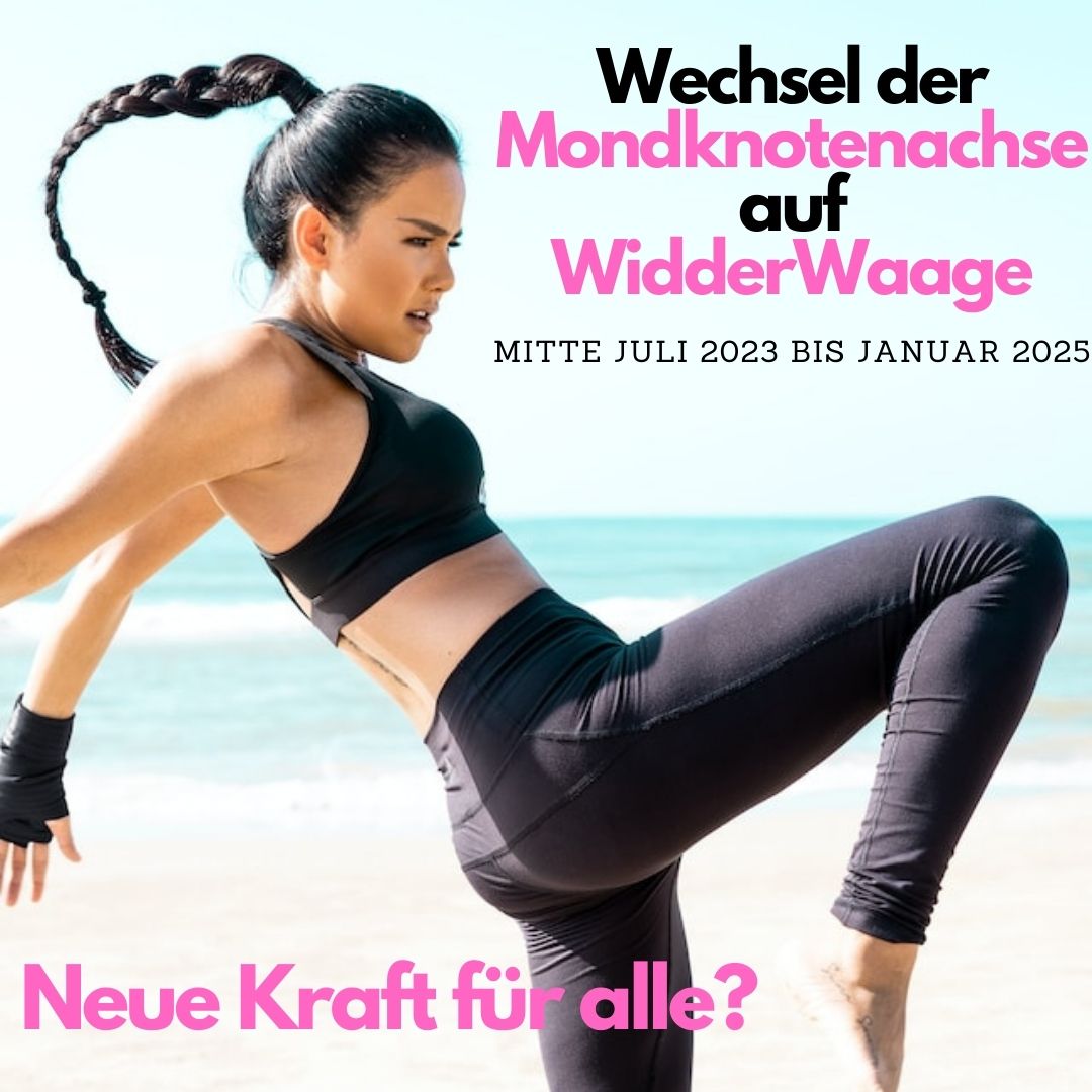 Mondknoten Achse auf Widder Waage
