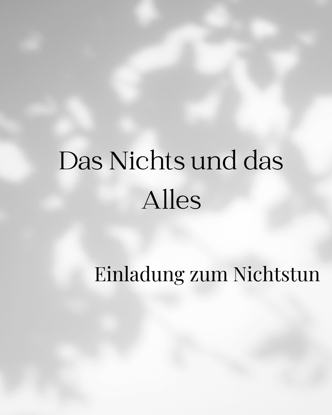 So wichtig, das Nichts