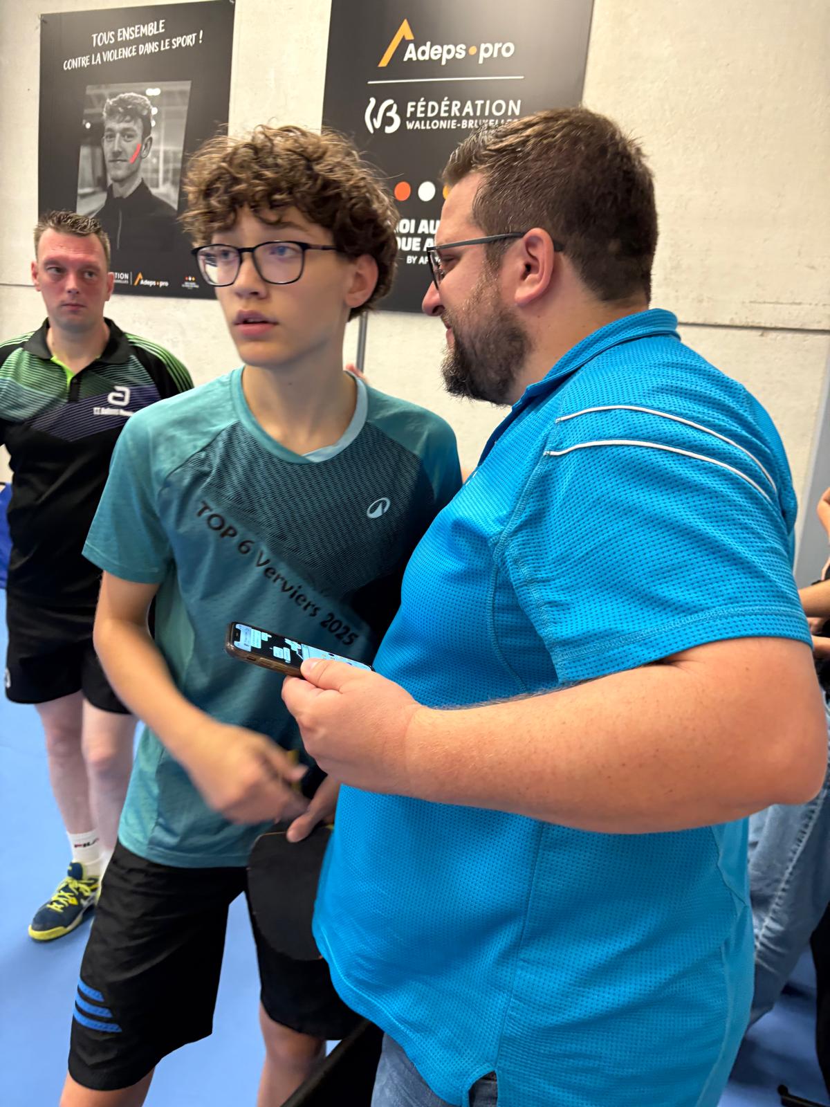 Cédric Ritzen (D6/links) nebst Onkel und Coach Gary Ritzen (D4/rechts) Foto: privat