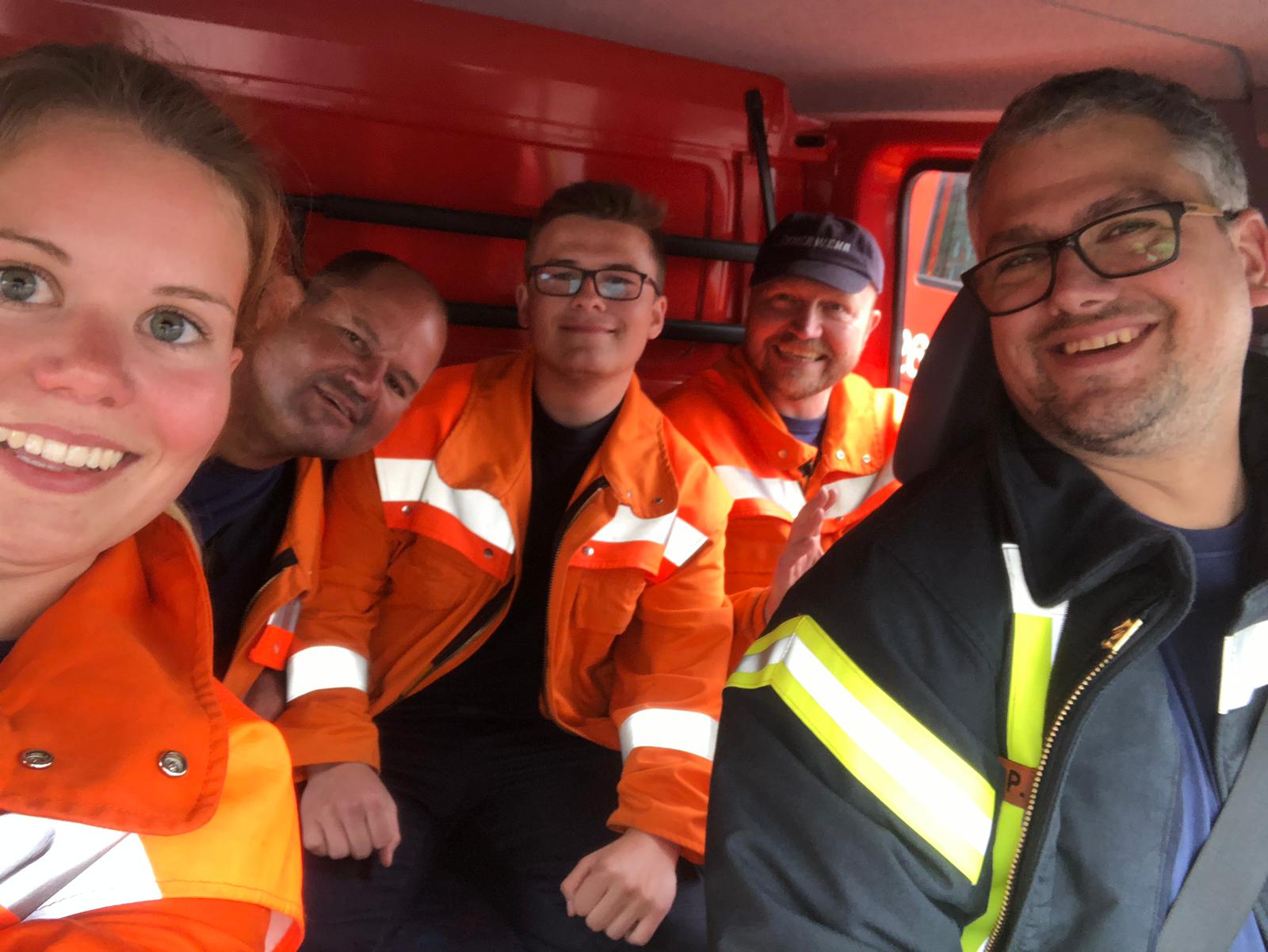 Ein Selfie unserer Staffel für den Leistungsvergleich in Schöppenstedt (Inken Schnepf, Henning Schnepf, Elias Hirsch, Frank Köhler und Patrick Dube. Es fehlt Heiko Platte.)
