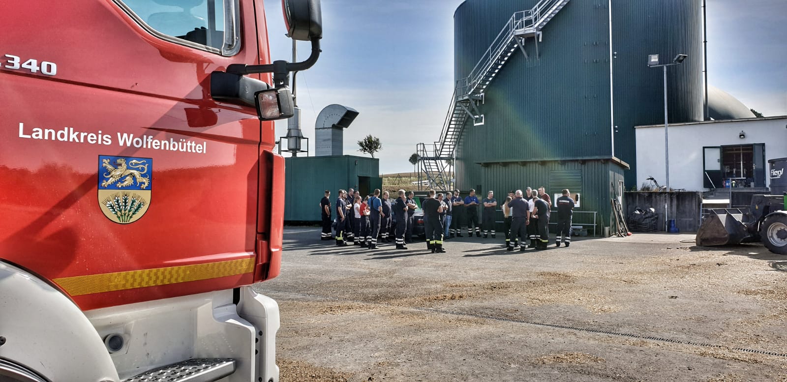 Dekon Dienst bei der Biogasanlage Warle am 22.07.2019.