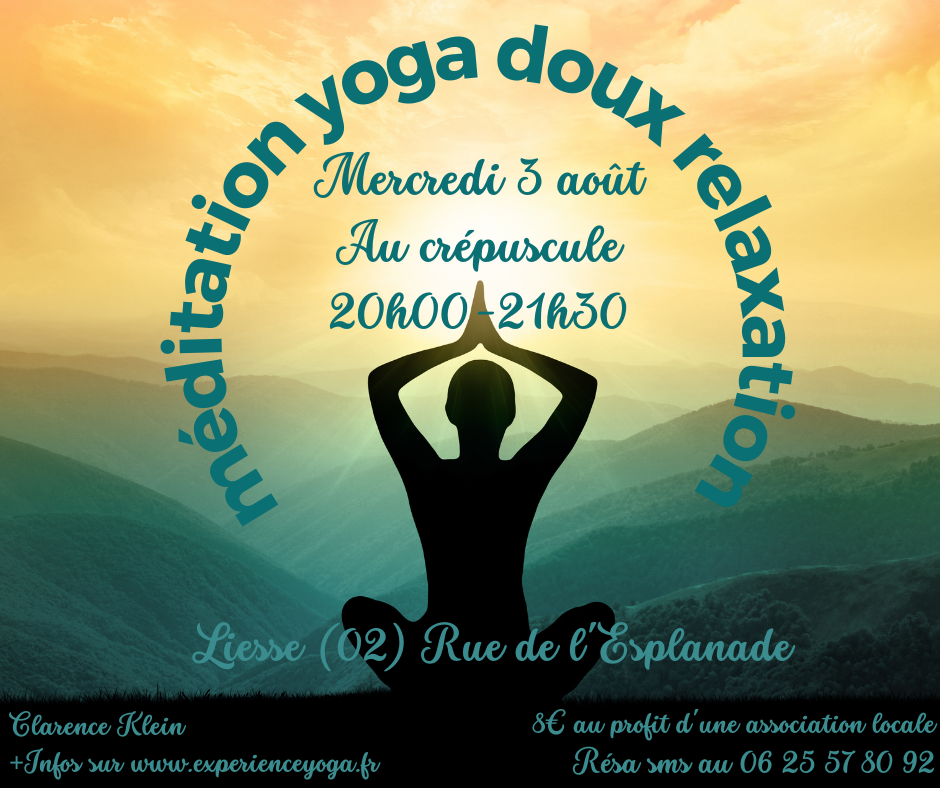 Méditation, yoga doux, relaxation en fin de journée