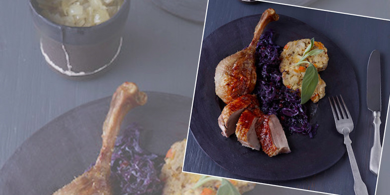 Weihnachten, Weihnachtsrezept, Gänsebraten, klassiche, Knödel, Rotkohl, lecker, kochen, xmas, festtagsessen, Fest, Familienfest, GU, Das Goldene von GU Weihnachten, kochen für gäste, gesunde ernährung, was koche ich heute, was koche ich morgen, kochrezep