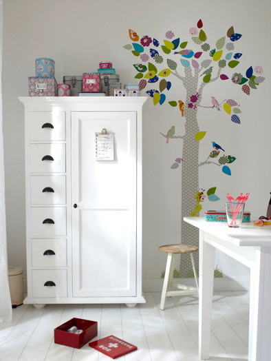 Tapete, Wanddeko, Kinderzimmer, kreativ, Wandtattoo, Baum, Bastelidee, kreativ, Kinder, basteln mit Kindern, Herbst, Herbstbasteln, DIY, do it yourself, selber machen, selbermachen, Selbstgemachtes, selbst gemacht, Spaß, Vogelhaus, Vogelfutterhaus, Tapete