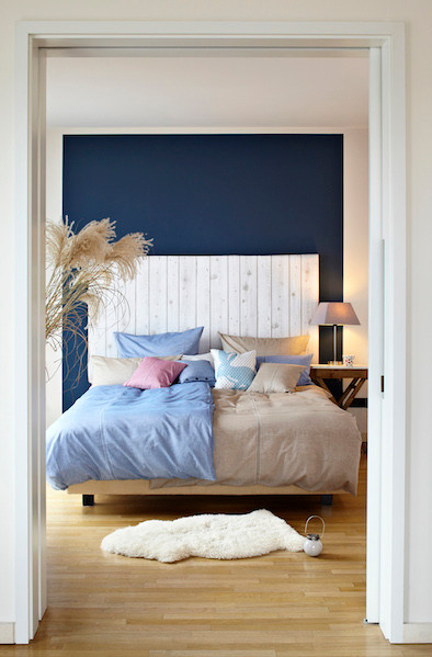 Schlafzimmer, Bett, Wandgestaltung, Idee