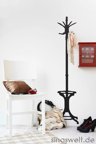 Flurgestaltung, Garderobe, Wohnidee, Dekoidee, Wohnberatung, Wandtattoo, Schlüsselbord, Handtasche