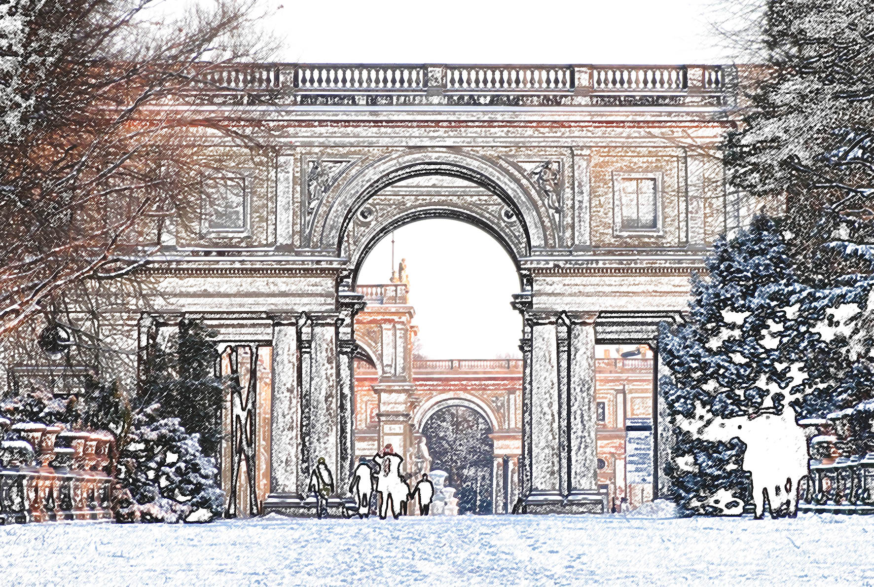 Winter an der Orangerie Potsdam (C)