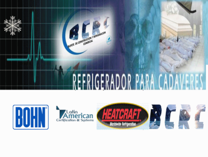 REFRIGERADORES PARA CADAVERES Y RESIDUOS BILOGICOS BCRC REFRIGERACION