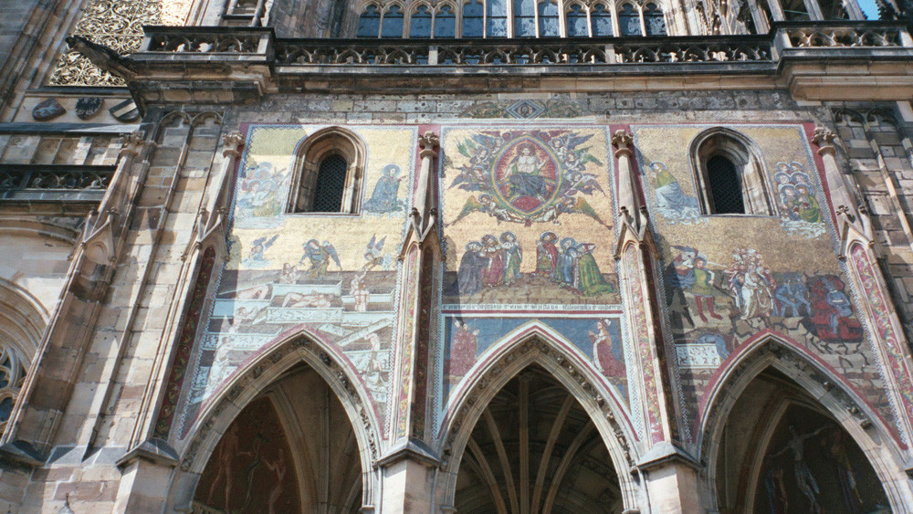 Venetiaans mozaïek boven de gouden poort.