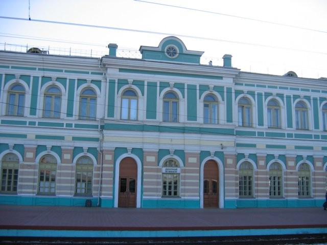 Nog een laatste blik op het station van Irkutsk.