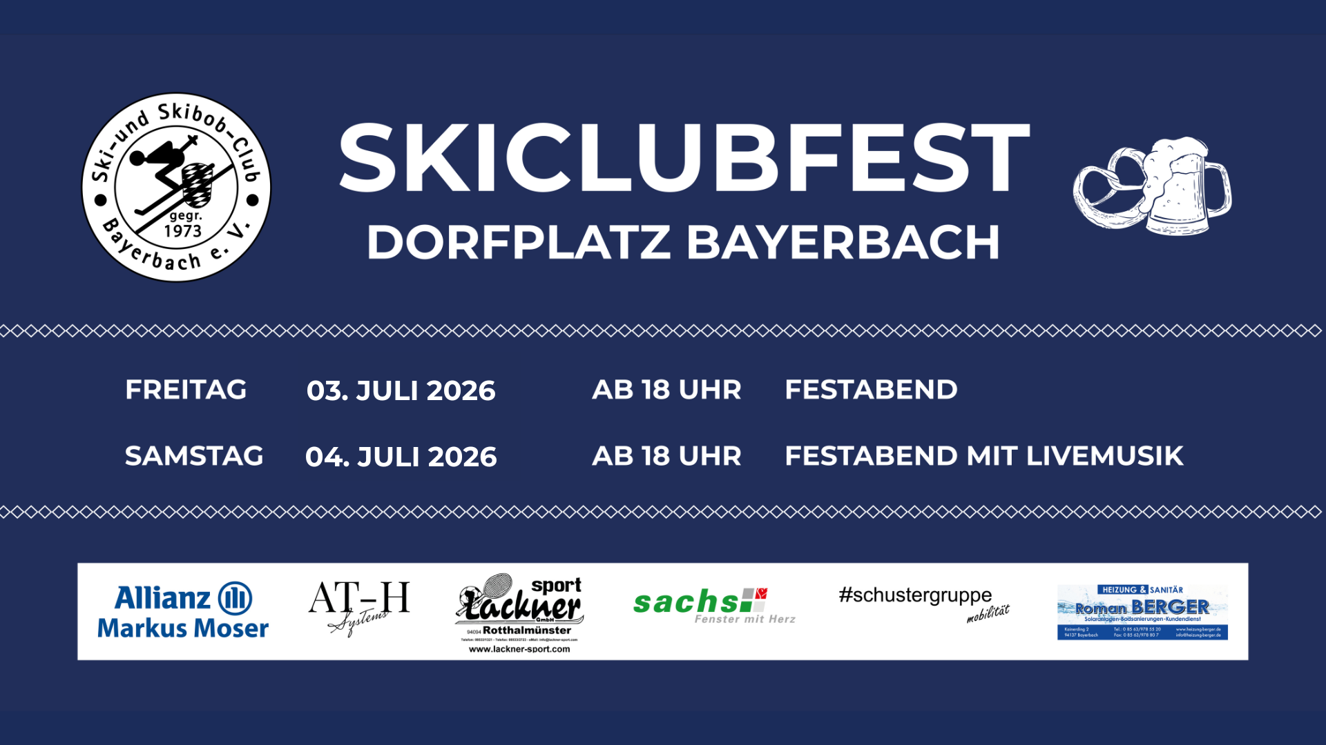 Dorffest des Ski Club Bayerbach - 03. - 04. Juli 2026