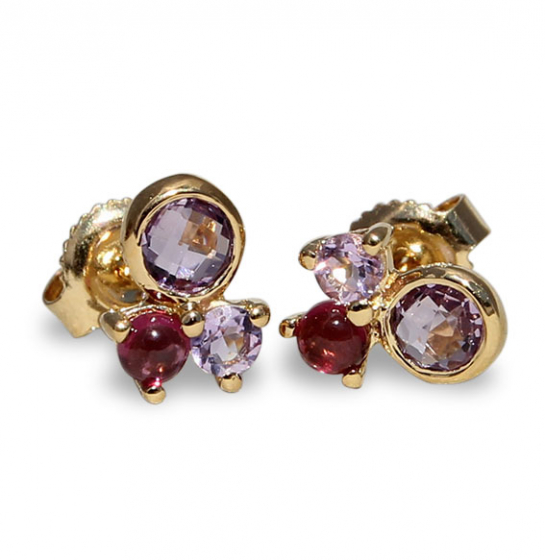 ohrstecker-silber-vergoldet-amethyst-granat