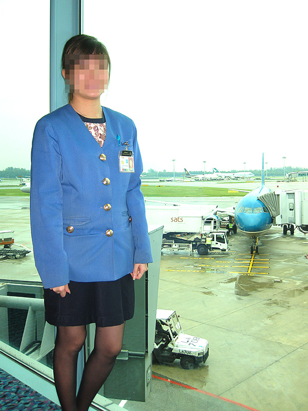 シンガポール航空 CAキャビンアテンダン 制服 本物 ウエスト60