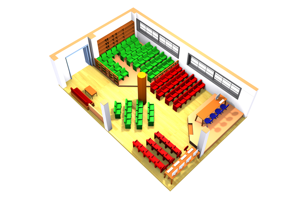 Espace flexible et polyvalent, éducatif et culturel : Salle aménagée pour manifestations d’art et de culture