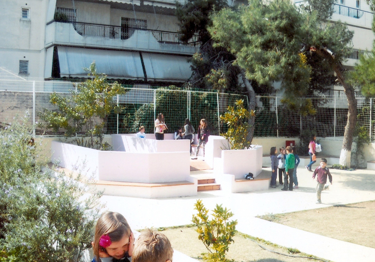 Après : La salle de classe en plein air.