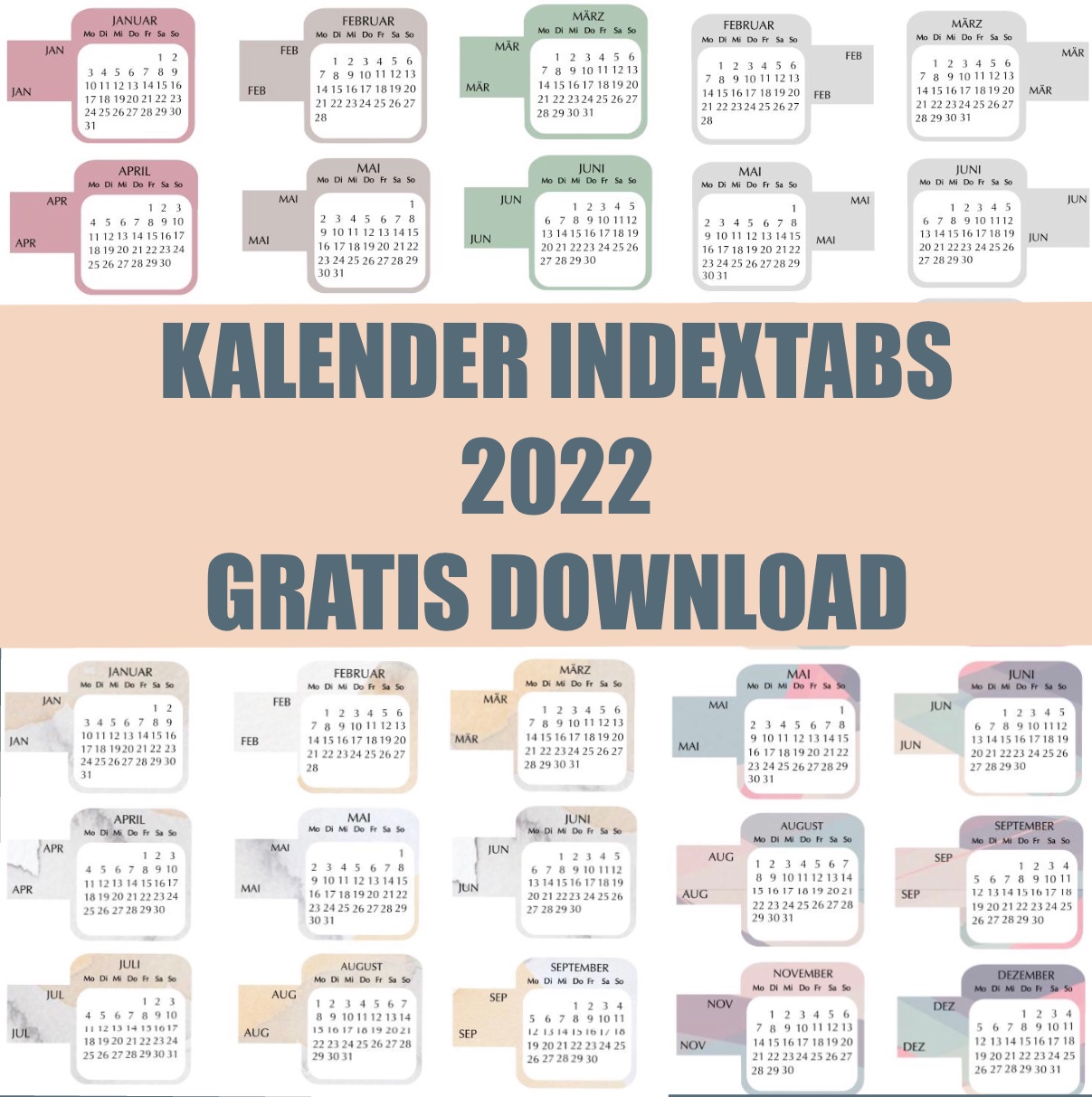 Kalender Index Tabs Kreativ Kurier