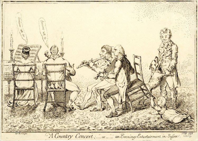 James Gillray, A Country Concert or An Avening Antertainment in Sussex, 1798