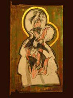 koptische Ikoneninterpretation, Mutter Gottes - der brennende Dornbusch