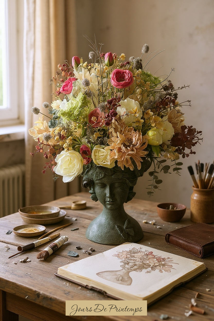 tête-fleurie-fleurs-artificielles-haut-de-gamme