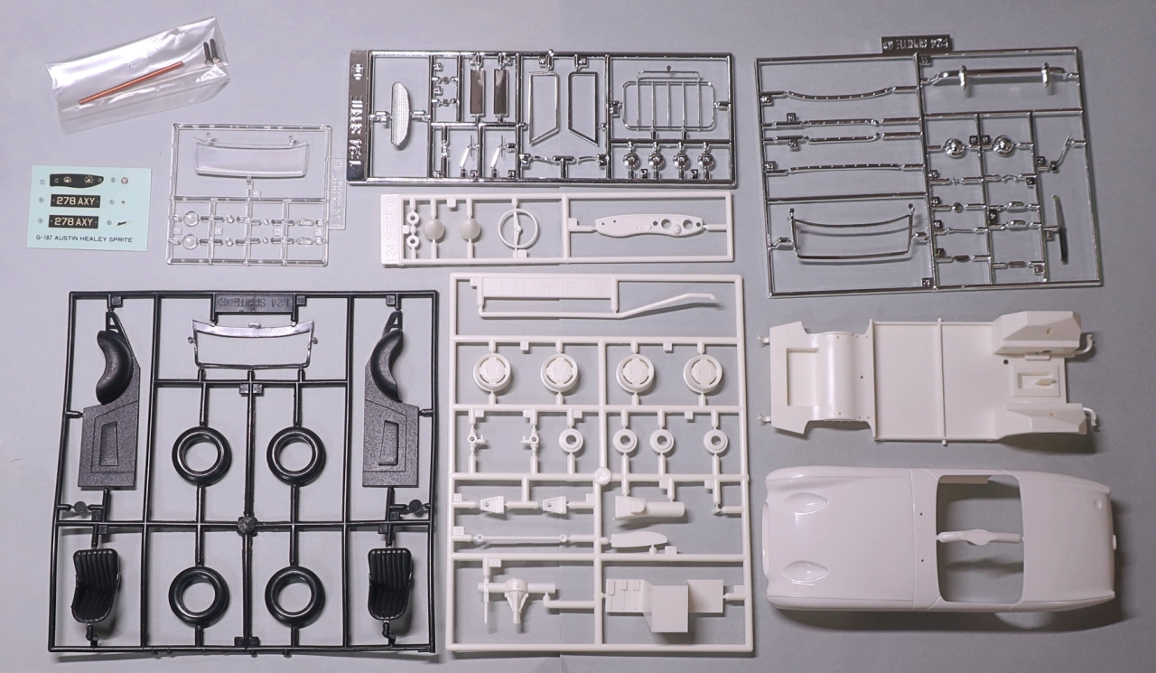 AUSTIN HEALY SPRITE Mk.1 製作記 ①仮組みと改修。 - 1/24に夢中