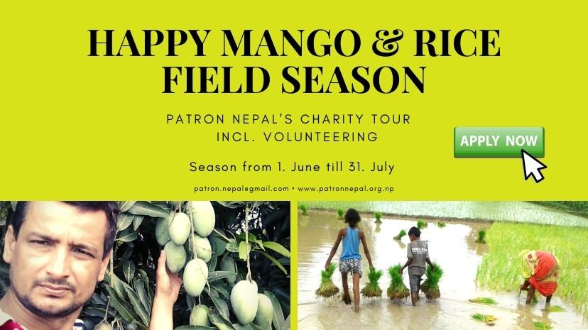 You can book here your unforgettable trip in the Mango & Rice Season....