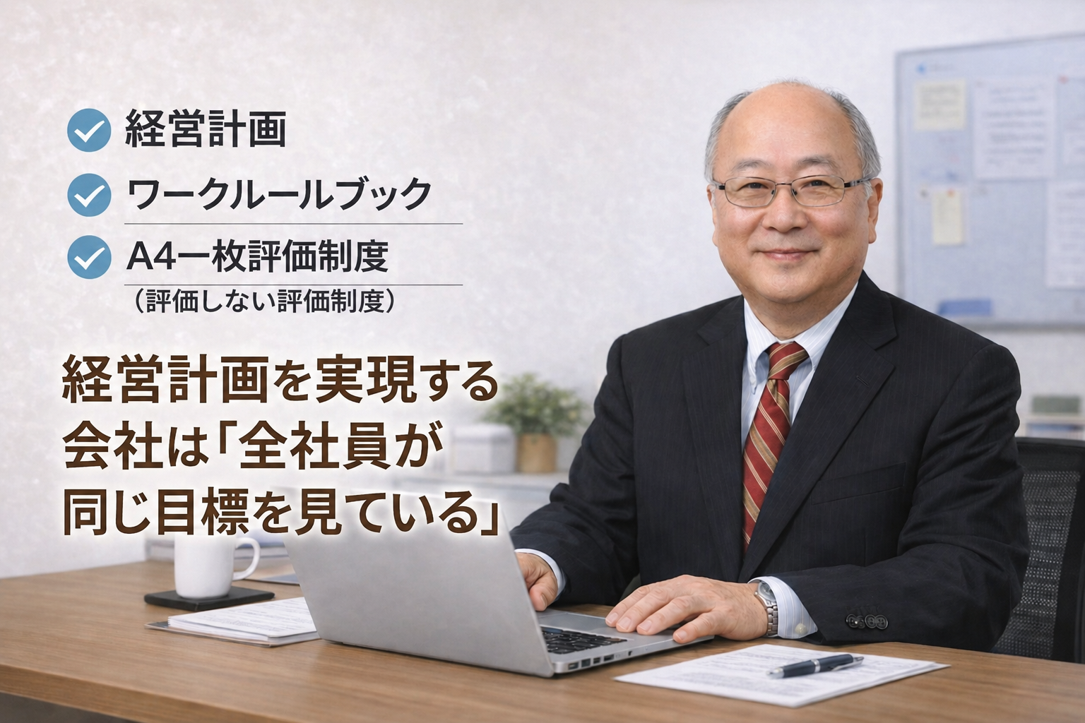 経営計画を実現する会社は「全社員が同じ目標を見ている」