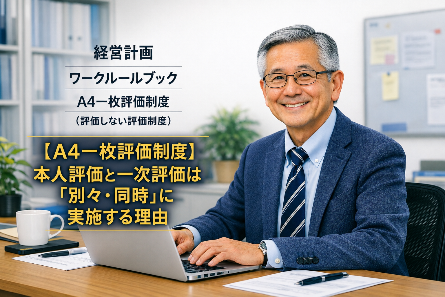 【A4一枚評価制度】本人評価と一次評価は「別々・同時」に実施する理由