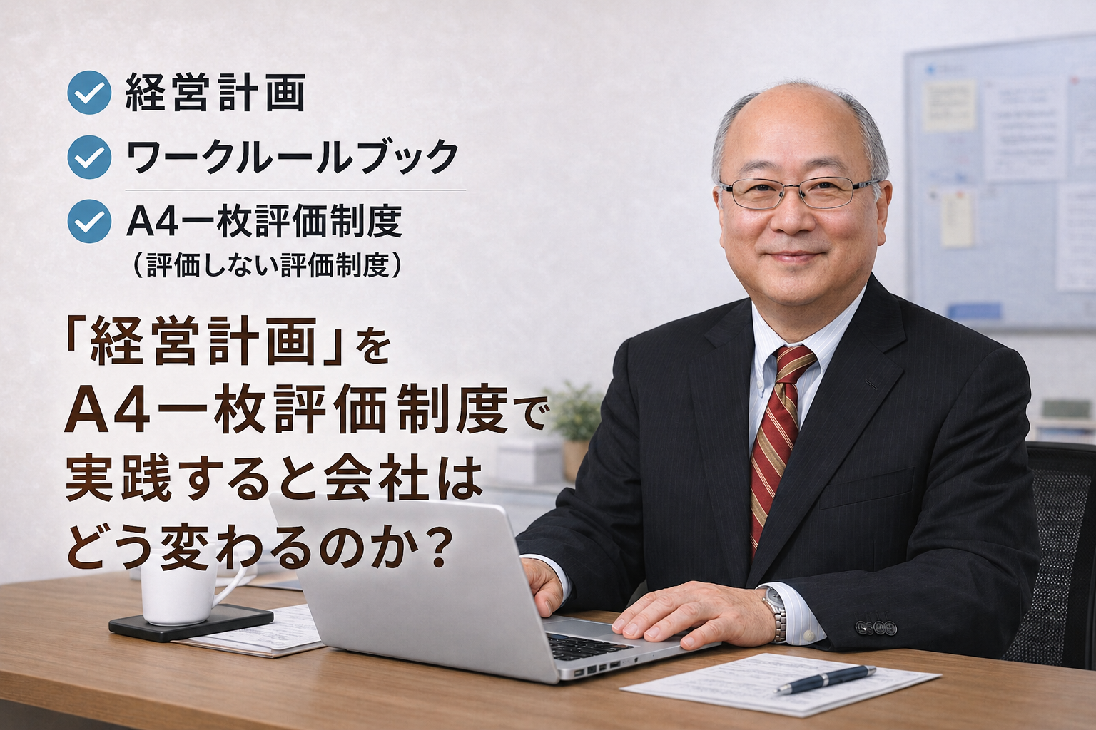 「経営計画」をA4一枚評価制度で実践すると会社はどう変わるのか？