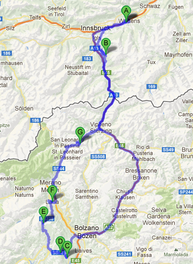 Route Kalterer See