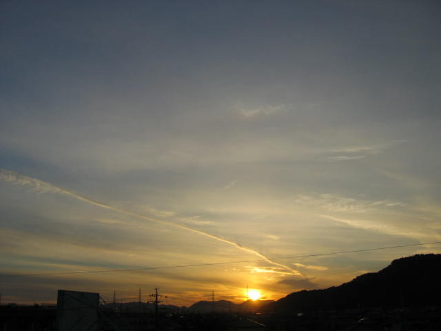 屋上からの夕焼け　　２０１３－12/16