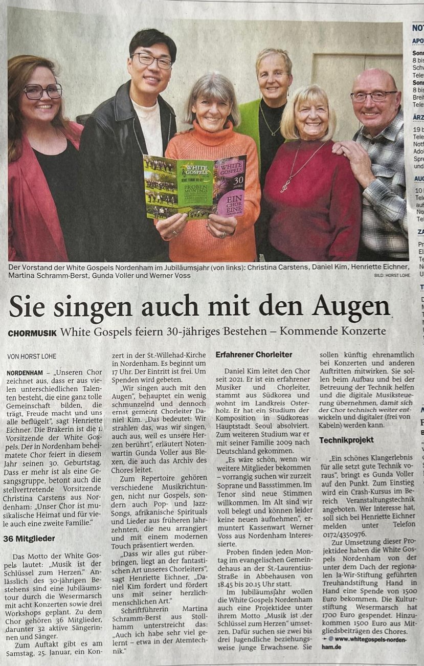 NWZ Samstag, 18.01.2025