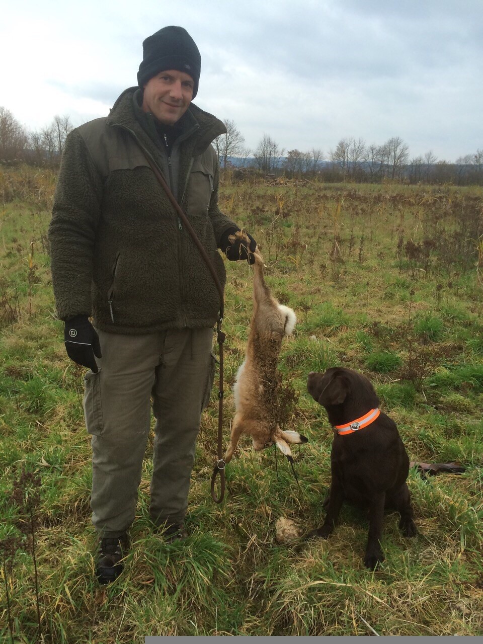 Jan und Balu erfolgreich auf Treibjagd Anfang Dezember 2014