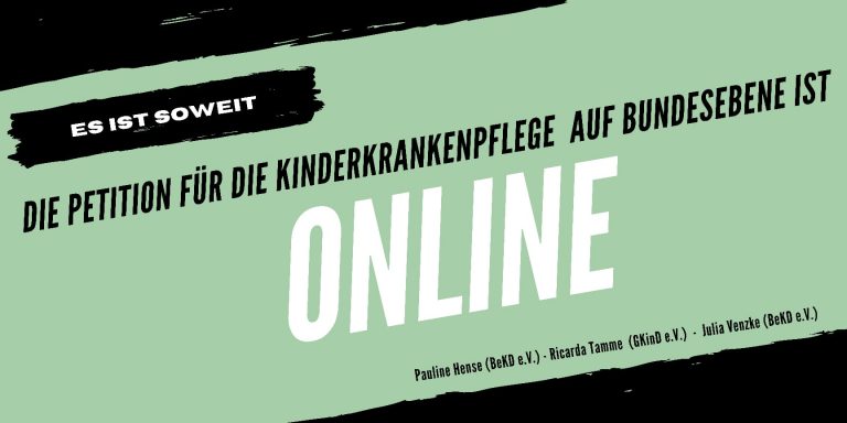 Bundespetition für die Kinderkrankenpflege