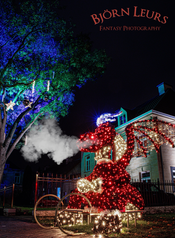 Magische draak in kerststad Valkenburg