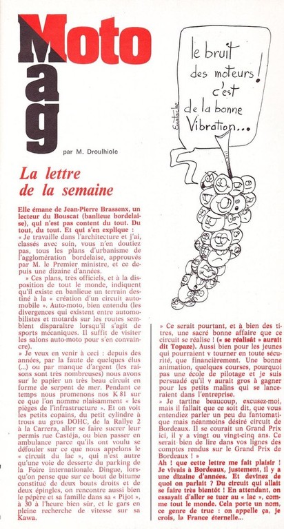 Extrait de Moto-revue N°2305  Février 1977 page 11